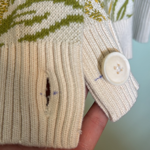 Anthropologie Maeve Pineapple-Print Cardigan size M - Picture 8 of 10